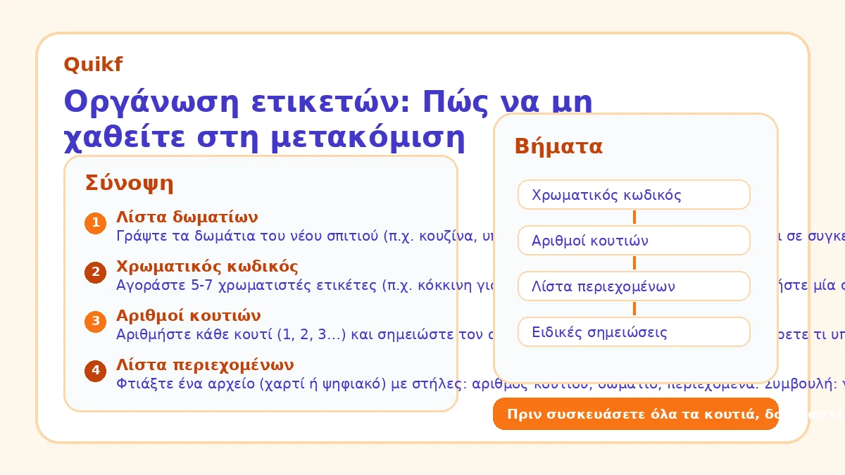 Οργάνωση ετικετών: Πώς να μη χαθείτε στη μετακόμιση