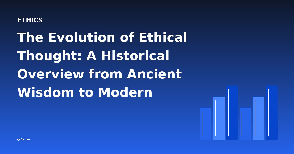 The Evolution of Ethical Thought: A Historical Overview from Ancient Wisdom to Modern Moral Philosophy