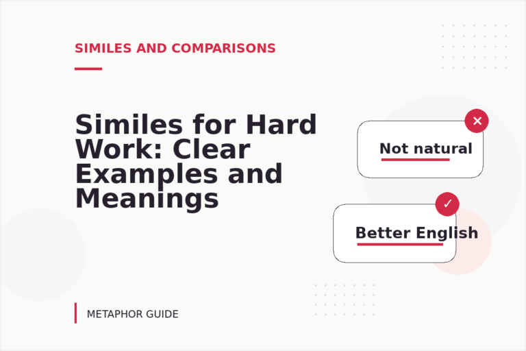 Similes for Hard Work: Clear Examples and Meanings